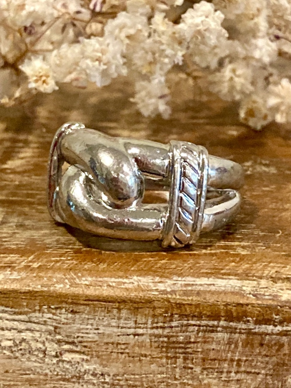 Sterling Silver 925 Knot Statement Ring - Women’s Jewelry - Size 8.5